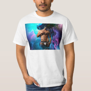 SlipperyJoe muscular man underwear bulge vibrant h T-Shirt