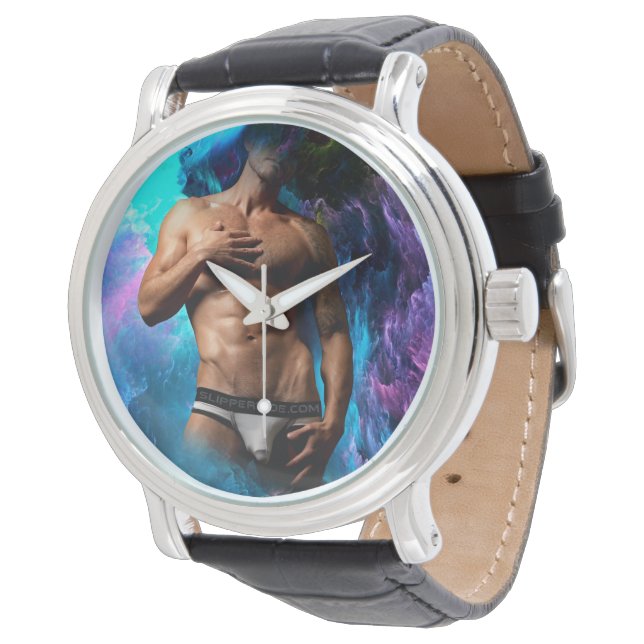 SlipperyJoe muscular man underwear bulge vibrant h Watch (Angled)