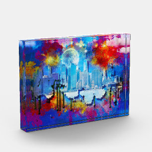 SlipperyJoe NYC graffiti moon surrounded swirling  Photo Block