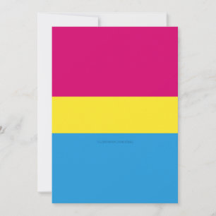 SlipperyJoe pansexual pride flag pink amber and cy Holiday Card