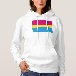 SlipperyJoe pansexual pride flag pink amber and cy Hoodie