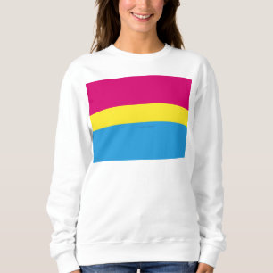SlipperyJoe pansexual pride flag pink amber and cy Sweatshirt