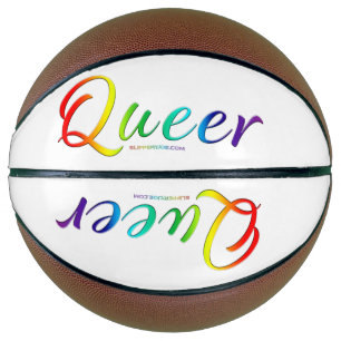 SlipperyJoe queer pride colours bold and celebrato Basketball