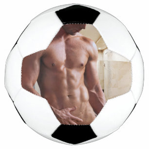 SlipperyJoe shirtless muscular man sixpack abs fit Football