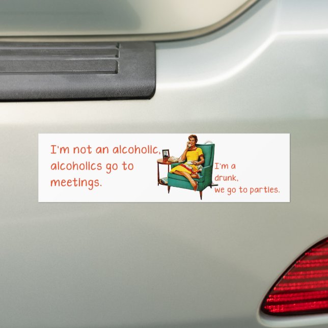 SlipperyJoe socialising drinking party vintage wom Bumper Sticker (On Car)