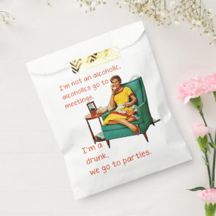 SlipperyJoe socialising drinking party vintage wom Favour Bags