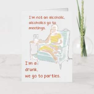 SlipperyJoe socialising drinking party vintage wom Foil Holiday Card