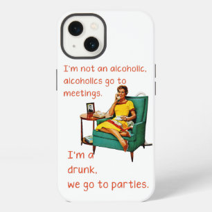 SlipperyJoe socialising drinking party vintage wom iPhone 13 Case