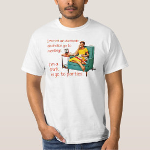 SlipperyJoe socialising drinking party vintage wom T-Shirt