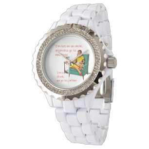 SlipperyJoe socialising drinking party vintage wom Watch