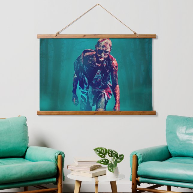 SlipperyJoe terrifying zombie figure isolated omin Hanging Tapestry (Living Room)