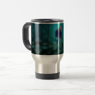 SlipperyJoe terrifying zombie figure isolated omin Travel Mug