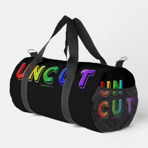 SlipperyJoe uncut vibrant lively neon rainbow ener Duffle Bag