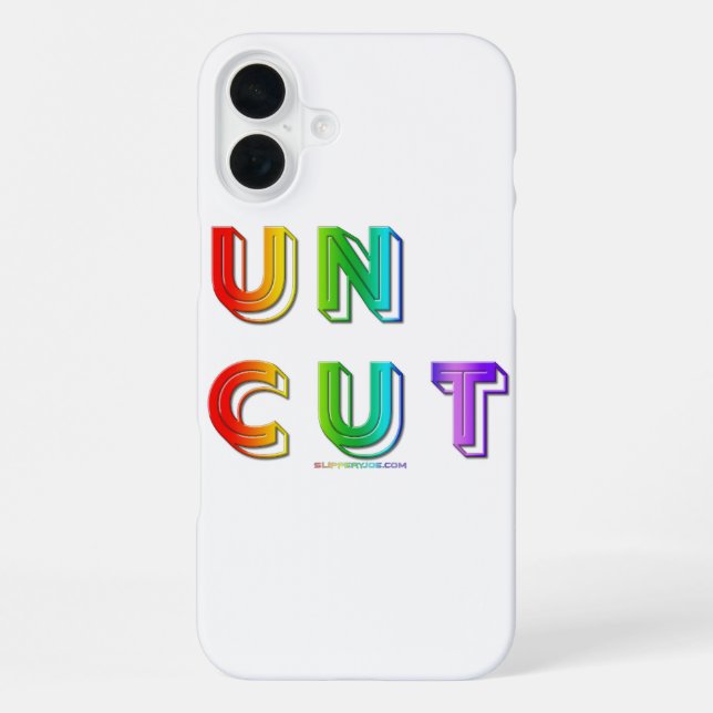 SlipperyJoe uncut vibrant lively neon rainbow ener iPhone Case (Back)