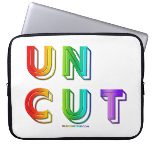 SlipperyJoe uncut vibrant lively neon rainbow ener Laptop Sleeve