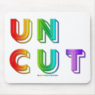 SlipperyJoe uncut vibrant lively neon rainbow ener Mouse Mat