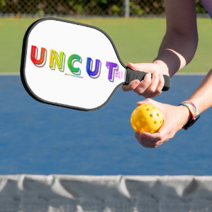 SlipperyJoe uncut vibrant lively neon rainbow ener Pickleball Paddle