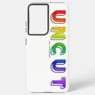 SlipperyJoe uncut vibrant lively neon rainbow ener Samsung Galaxy Case