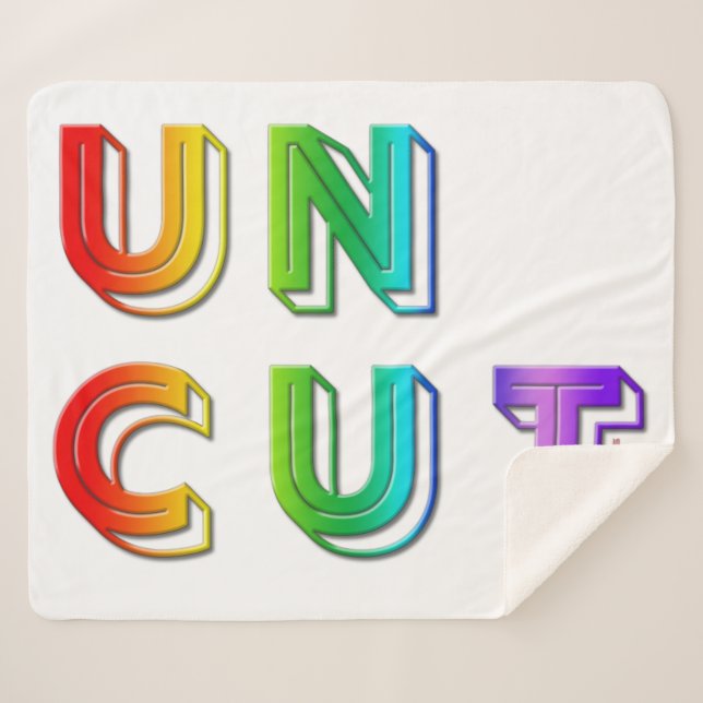 SlipperyJoe uncut vibrant lively neon rainbow ener Sherpa Blanket (Front (Horizontal))