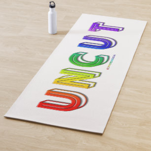 SlipperyJoe uncut vibrant lively neon rainbow ener Yoga Mat