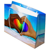 SlipperyJoe vivid rainbow gradient heart interraci