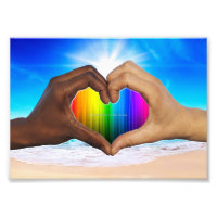 SlipperyJoe vivid rainbow gradient heart interraci