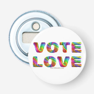 SlipperyJoe vote love equality rainbow-coloured fu Bottle Opener