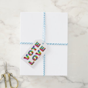 SlipperyJoe vote love equality rainbow-coloured fu Gift Tags