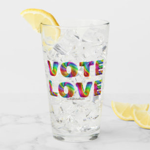 SlipperyJoe vote love equality rainbow-coloured fu Glass
