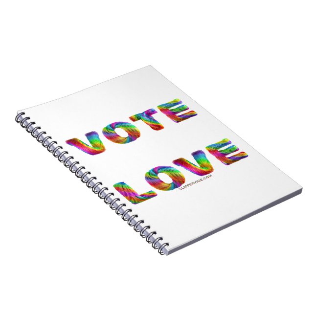 SlipperyJoe vote love equality rainbow-coloured fu Notebook (Right Side)