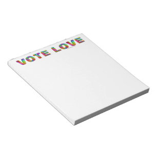 SlipperyJoe vote love equality rainbow-coloured fu Notepad