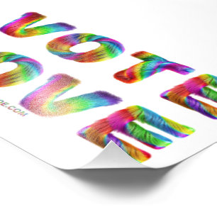 SlipperyJoe vote love equality rainbow-coloured fu Photo Print