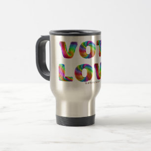 SlipperyJoe vote love equality rainbow-coloured fu Travel Mug