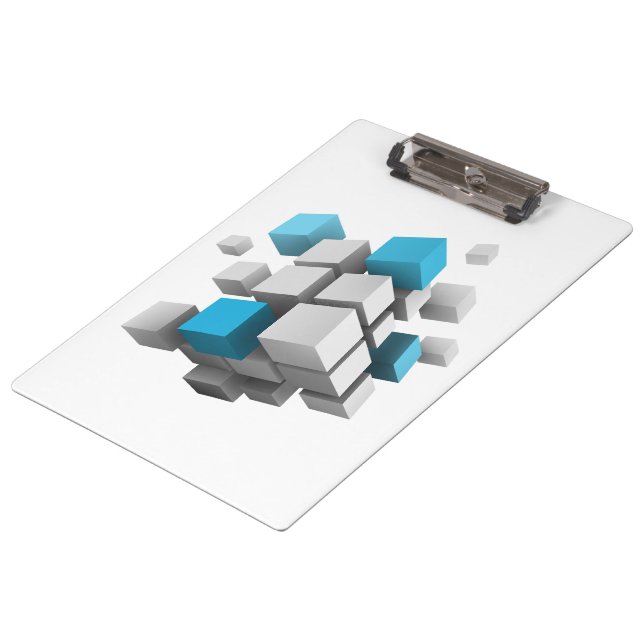 SlipperyJoe's 3D cubes captivating arrangement thr Clipboard (Angled)