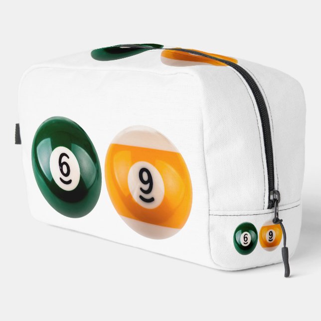 SlipperyJoe's 69 hard pool table two billiard ball Dopp Kit (Right Corner)