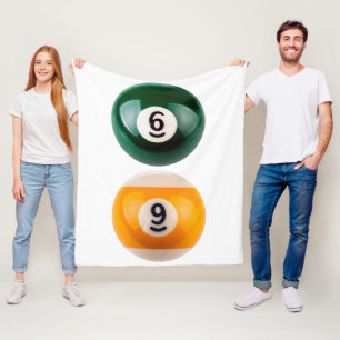 SlipperyJoe's 69 hard pool table two billiard ball Fleece Blanket