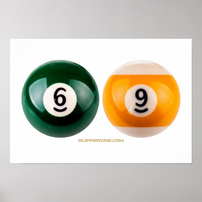 SlipperyJoe's 69 hard pool table two billiard ball Poster (Front)