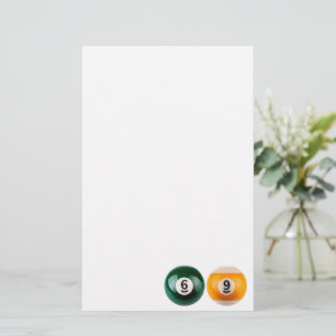 SlipperyJoe's 69 hard pool table two billiard ball Stationery