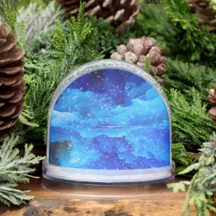 SlipperyJoe's abstract cloud artwork colorful surr Snowglobe