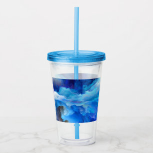 SlipperyJoe's abstract cloud artwork colourful sur Acrylic Tumbler