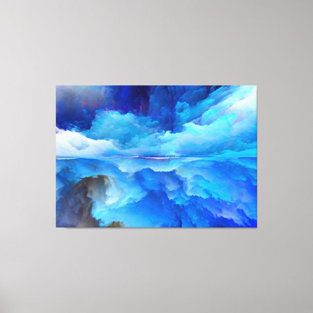 SlipperyJoe's abstract cloud artwork colourful sur Canvas Print (Front)