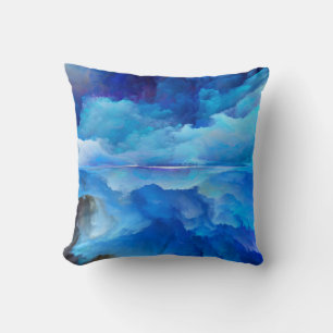 SlipperyJoe's abstract cloud artwork colourful sur Cushion