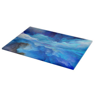 SlipperyJoe's abstract cloud artwork colourful sur Cutting Board
