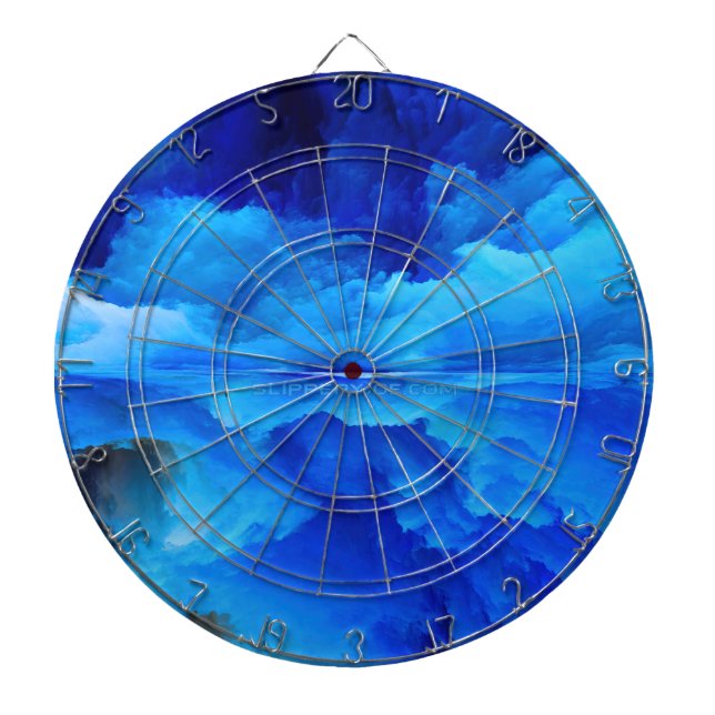 SlipperyJoe's abstract cloud artwork colourful sur Dartboard (Front)