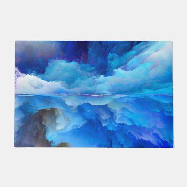 SlipperyJoe's abstract cloud artwork colourful sur Doormat (Front)