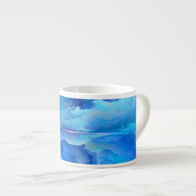 SlipperyJoe's abstract cloud artwork colourful sur Espresso Cup (Front Right)