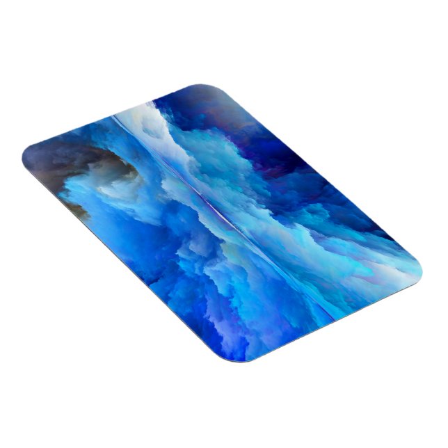 SlipperyJoe's abstract cloud artwork colourful sur Magnet (Right Side)