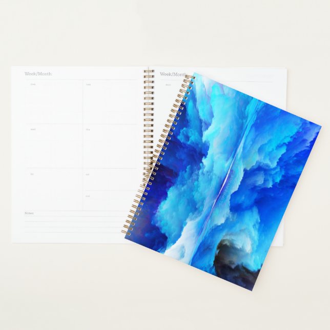 SlipperyJoe's abstract cloud artwork colourful sur Planner (Display)