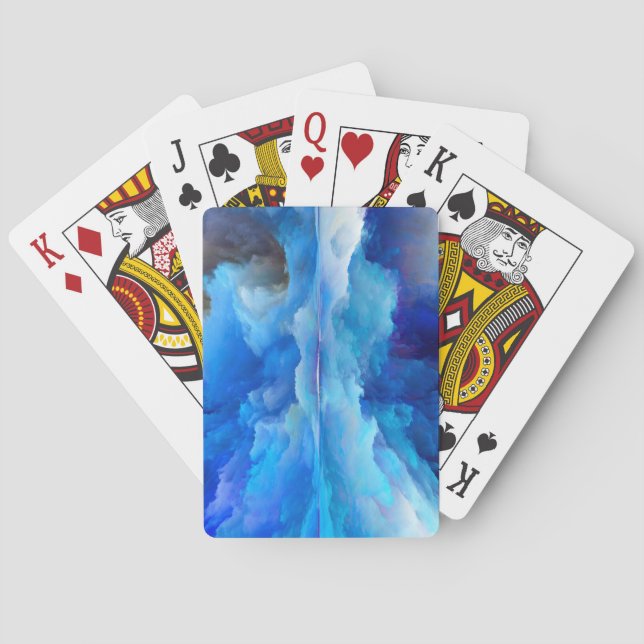 SlipperyJoe's abstract cloud artwork colourful sur Playing Cards (Back)