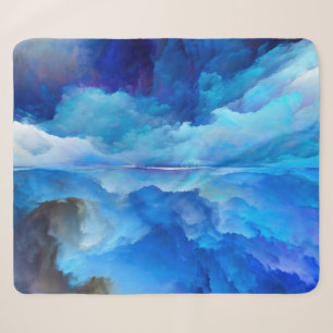SlipperyJoe's abstract cloud artwork colourful sur Sherpa Blanket